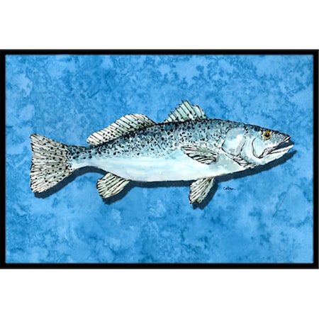 Carolines Treasures 18 x 27 in. Fish-Trout Indoor and Outdoor Doormat 8770MAT